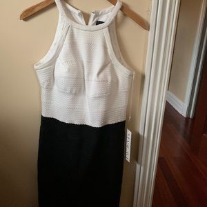 Maslavi, black and white dress